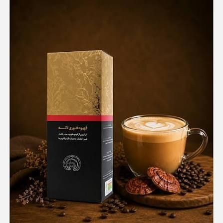 قهوه لاته با قارچ گانودرما 20عددی انرژی فزاینده